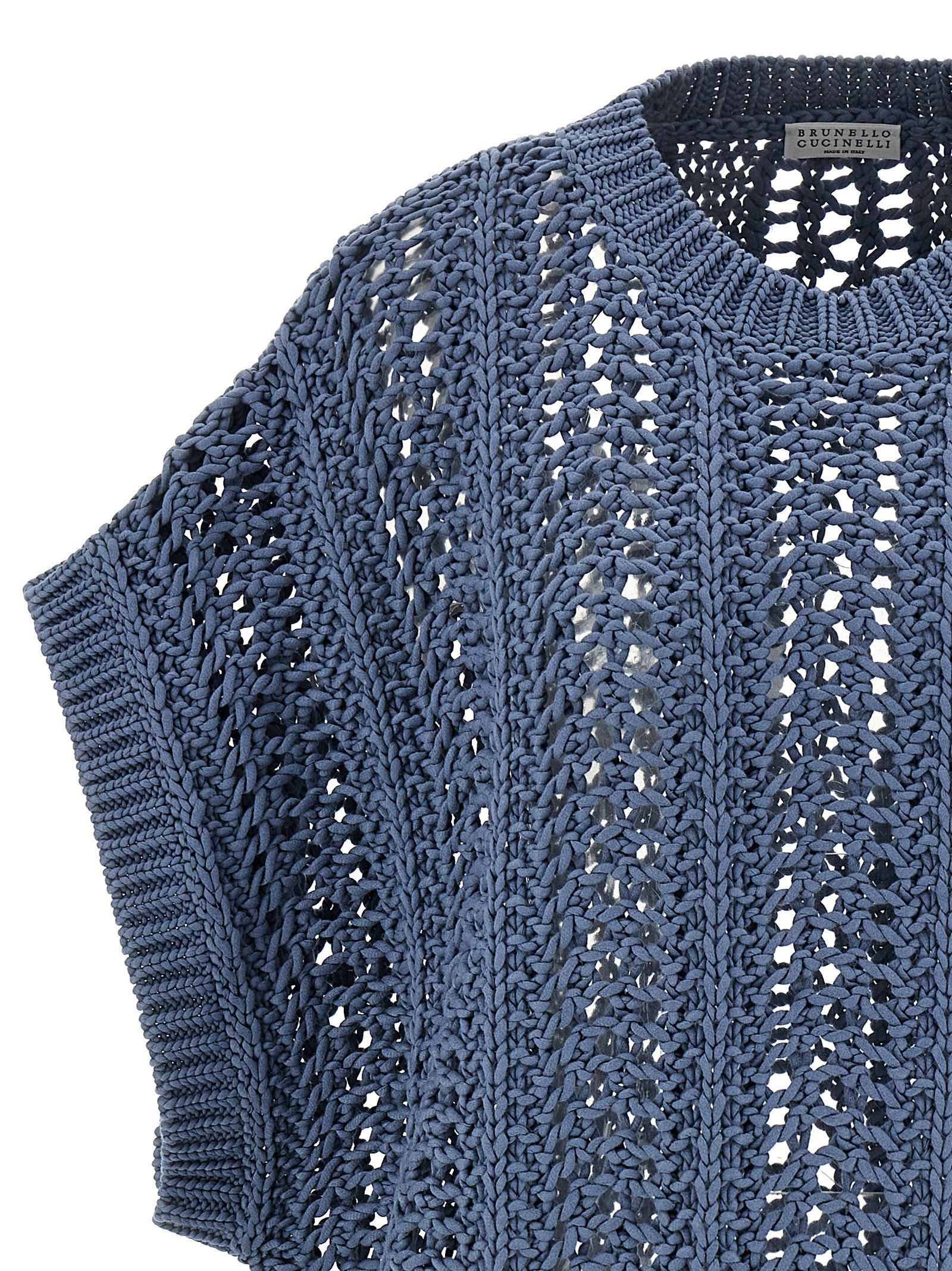 Brunello Cucinelli Ribbed Net Sweater Size M / US 6-8 / IT 42-44 - 3 Thumbnail