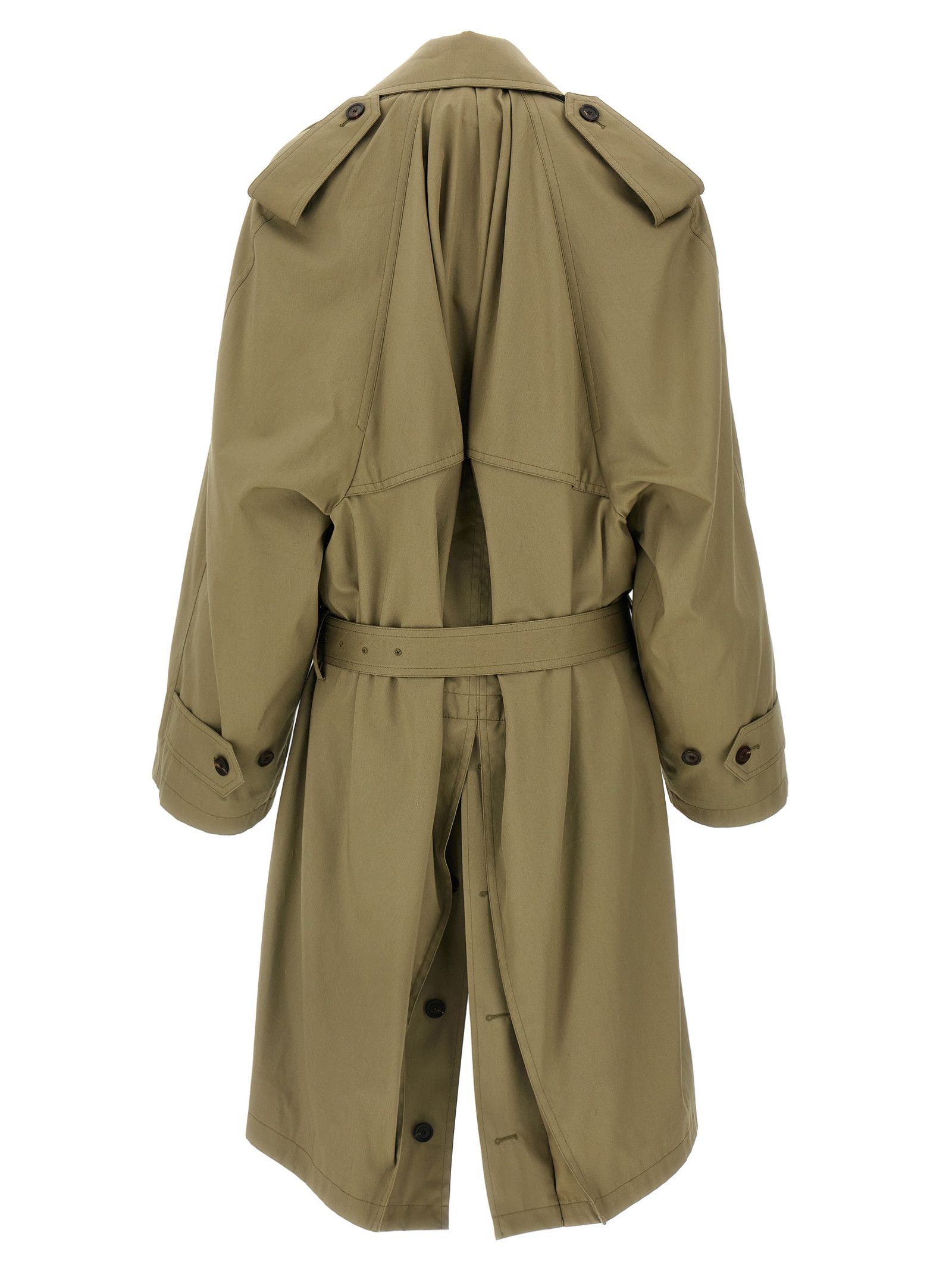 Balenciaga 'Draped Neck' Trench Coat Size XS / US 0-2 / IT 36-38 - 2 Thumbnail
