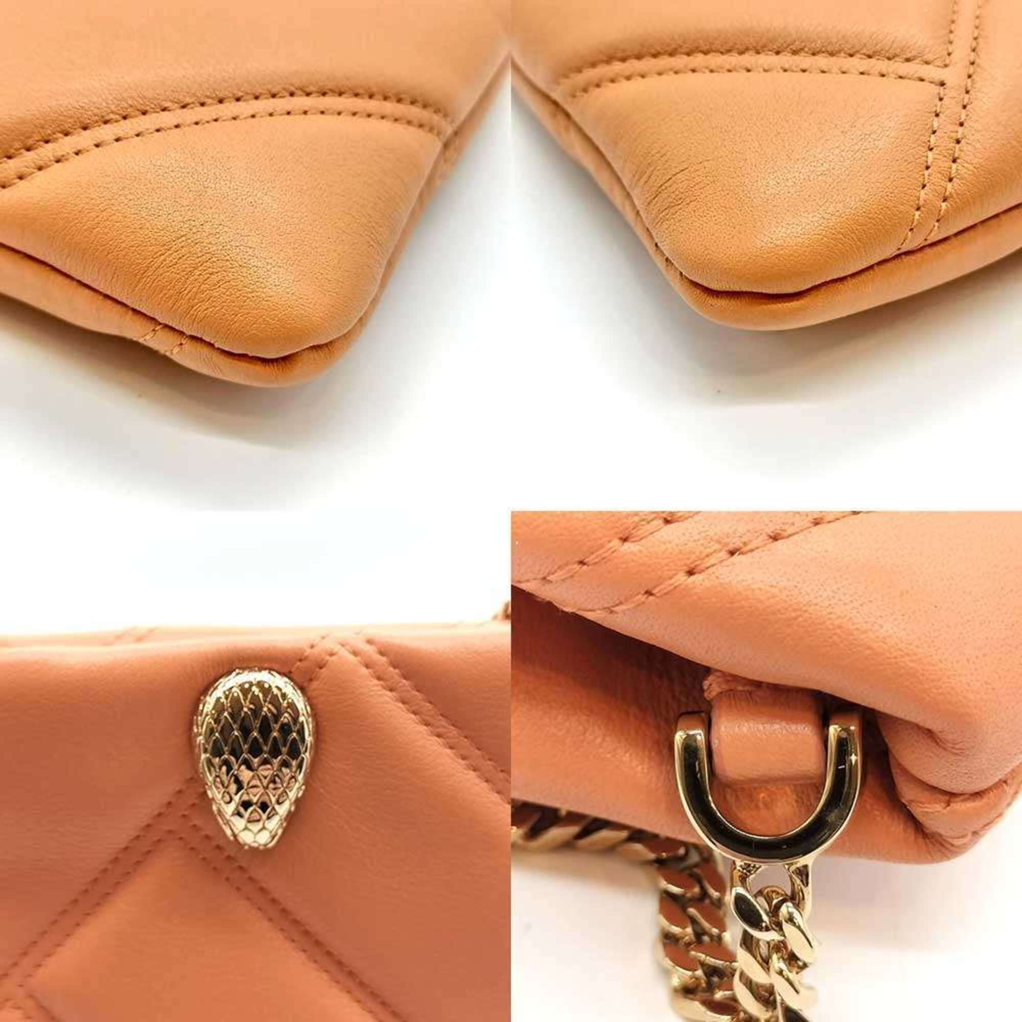 Bvlgari BVLGARI Serpenti Cabochon Shoulder Bag Smartphone Orange Snake Head Leather Women's Size ONE SIZE - 4 Thumbnail
