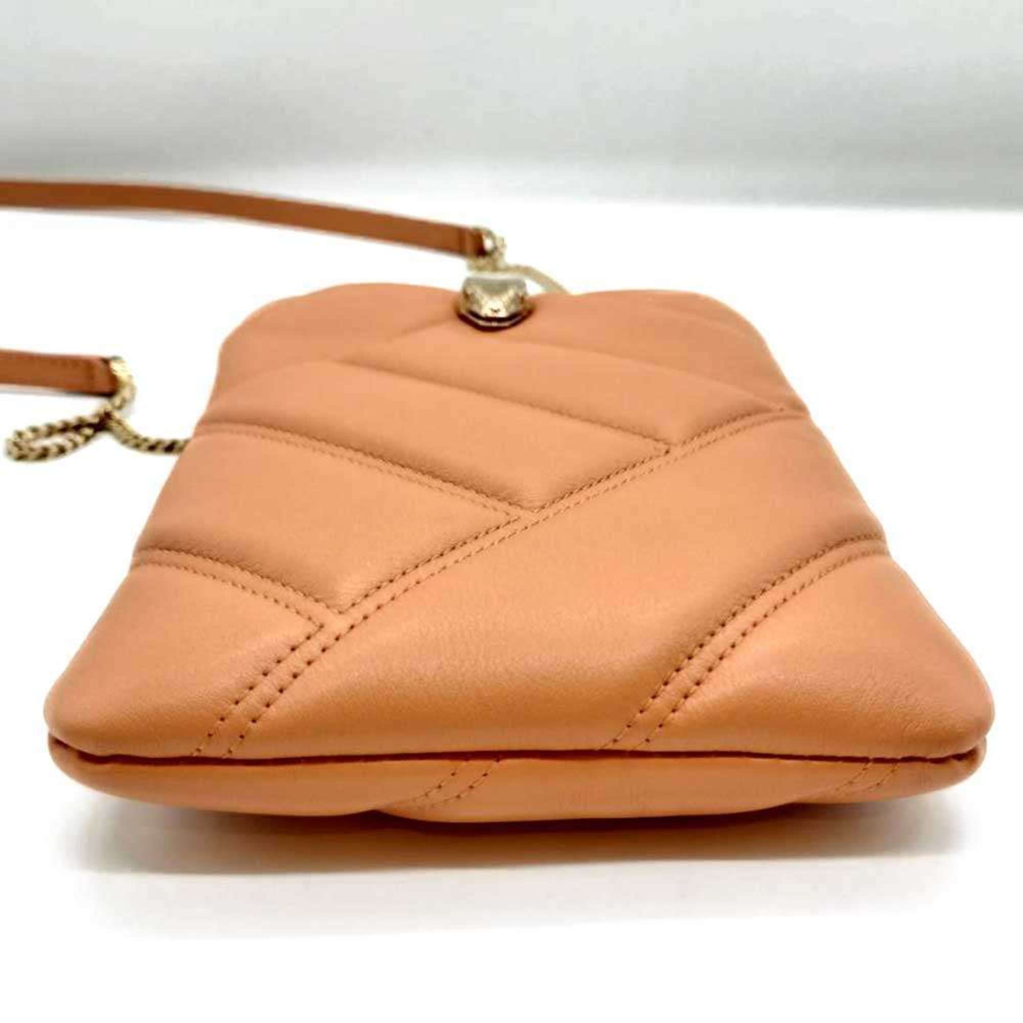 Bvlgari BVLGARI Serpenti Cabochon Shoulder Bag Smartphone Orange Snake Head Leather Women's Size ONE SIZE - 3 Thumbnail