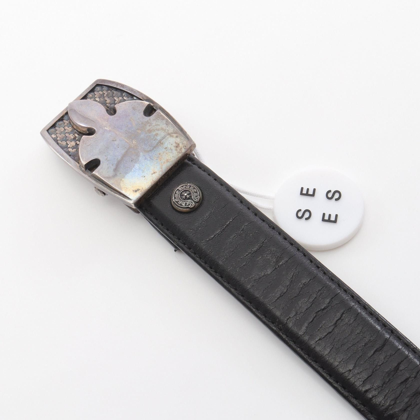 Other Chrome Hearts 1.0STRAP 1inch Scroll Label Rivets Leather Belt Leather  Belt DUTY FREE for