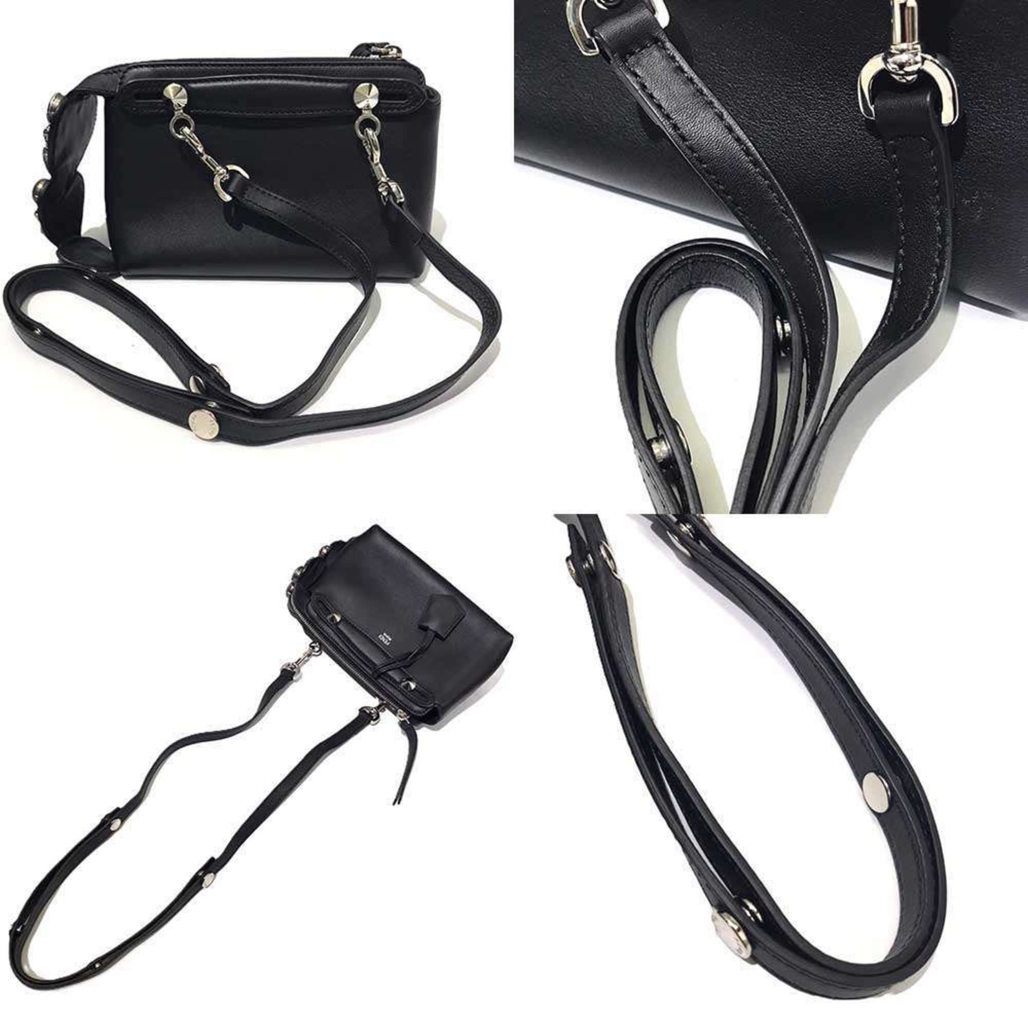 Fendi FENDI BY THE WAY MINI HANDBAG LEATHER BLACK STONE 8BL135 Size ONE SIZE - 5 Thumbnail