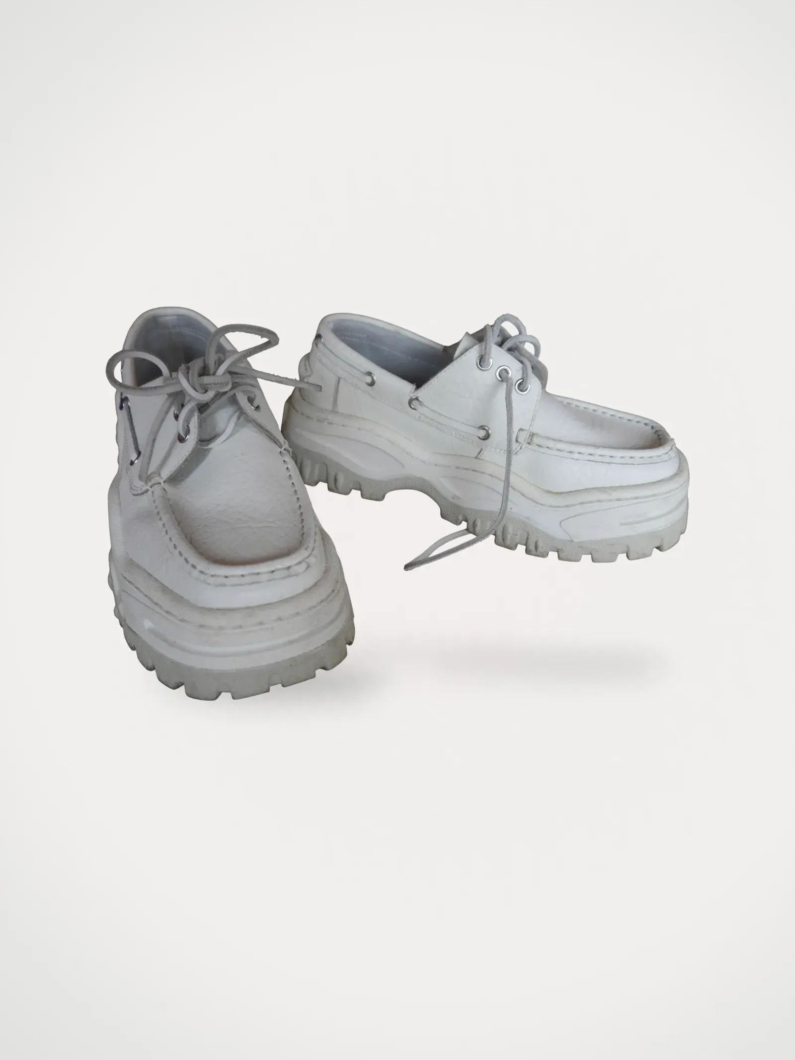 Eytys Eytys Mykonos Tumbled White Sneakers Size US 11 / IT 41 - 2 Thumbnail