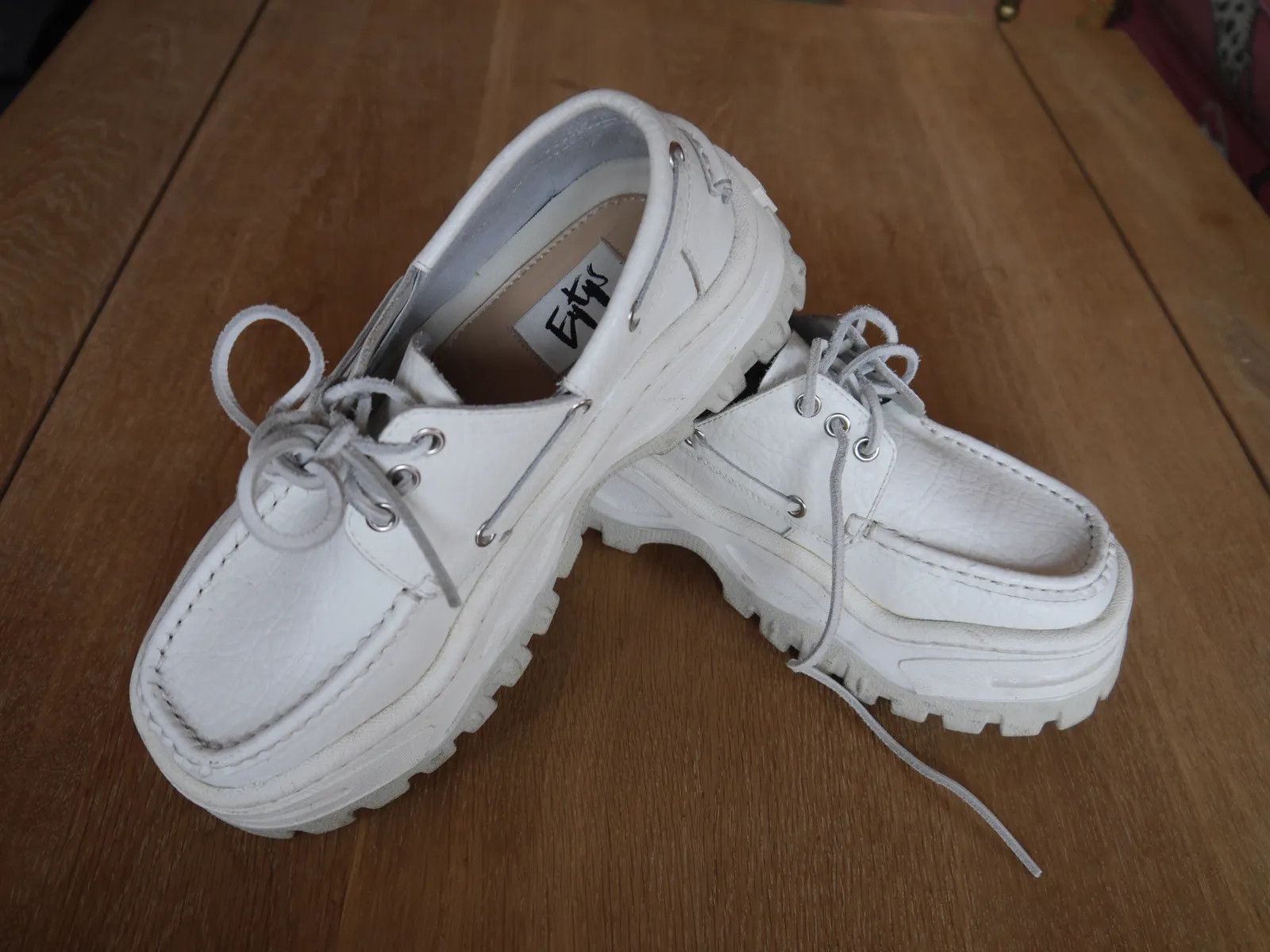 Eytys Eytys Mykonos Tumbled White Sneakers Size US 11 / IT 41 - 3 Thumbnail