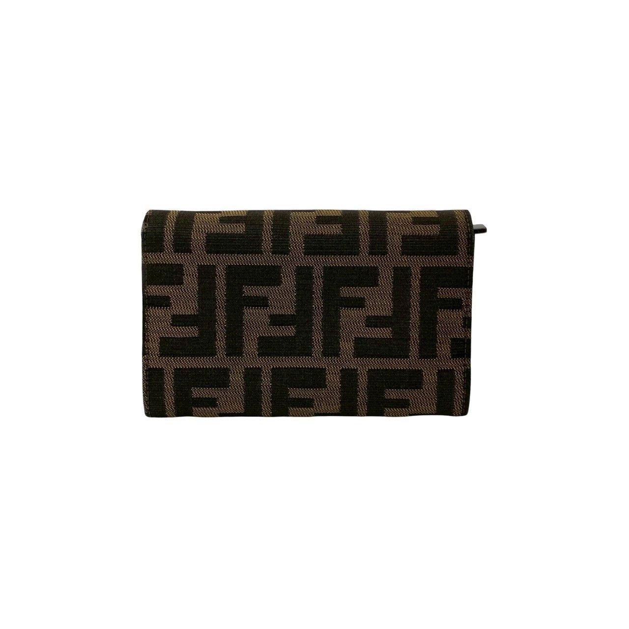 Fendi Fendi Fendi Zucca Canvas Leather Wallet Canvas Short Wallet Size ONE SIZE - 3 Thumbnail