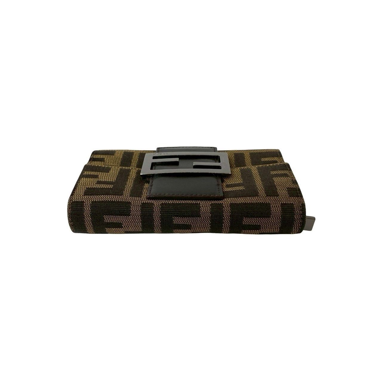 Fendi Fendi Fendi Zucca Canvas Leather Wallet Canvas Short Wallet Size ONE SIZE - 4 Thumbnail