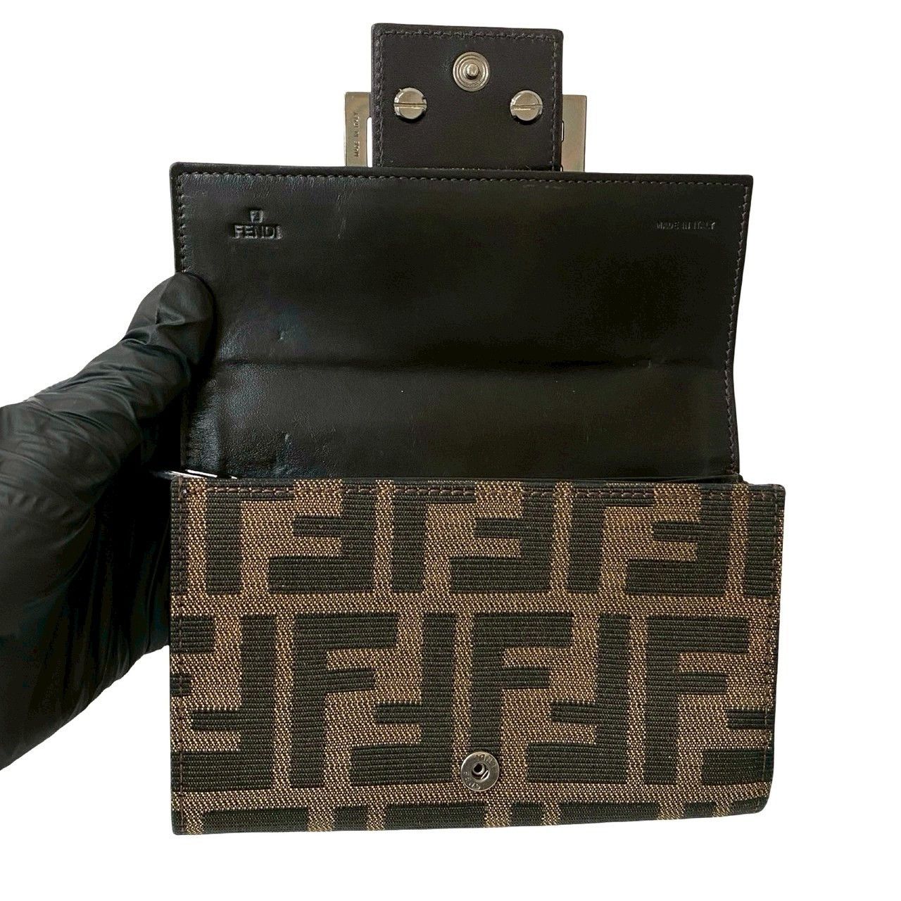 Fendi Fendi Fendi Zucca Canvas Leather Wallet Canvas Short Wallet Size ONE SIZE - 8 Thumbnail