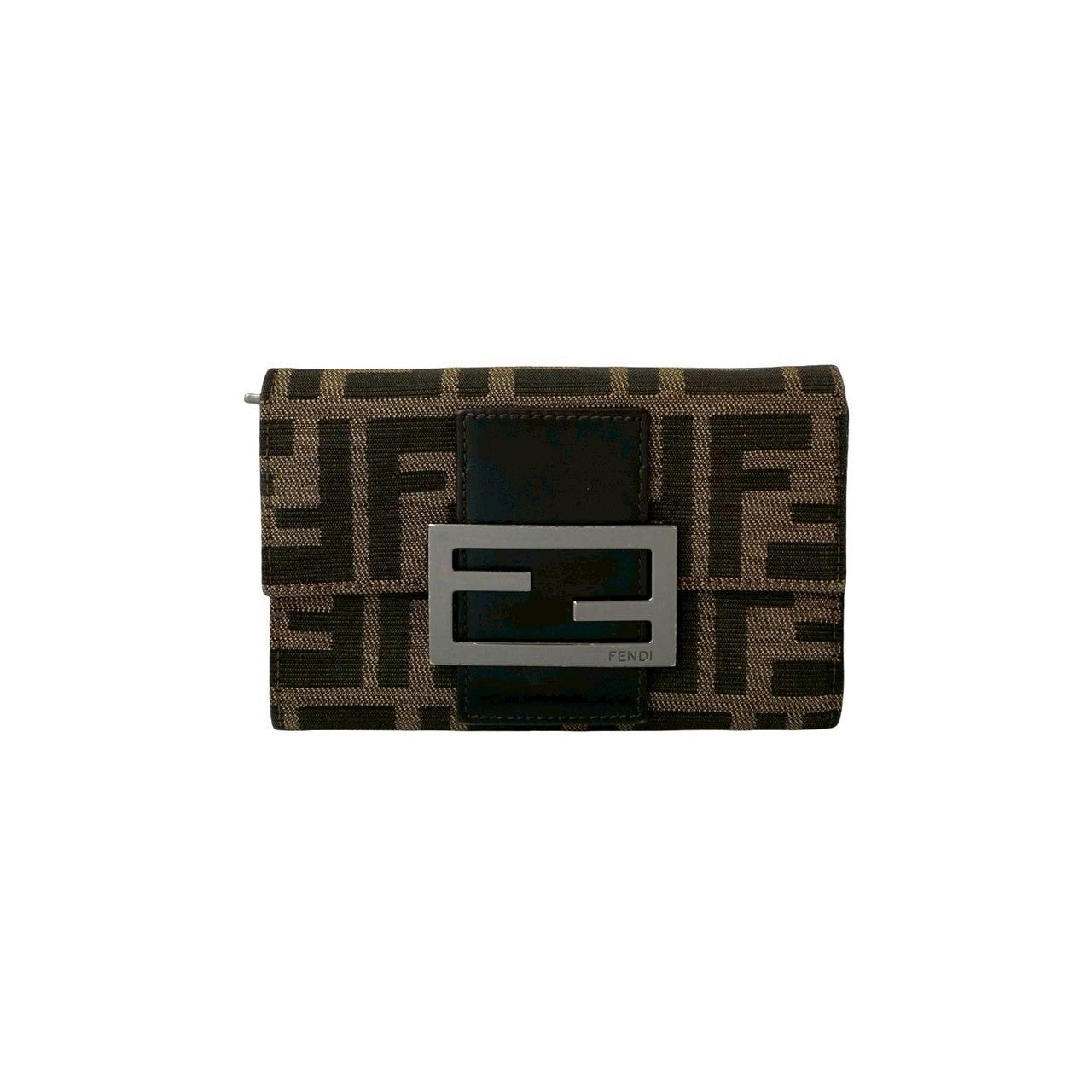 Fendi Fendi Fendi Zucca Canvas Leather Wallet Canvas Short Wallet Size ONE SIZE - 2 Thumbnail