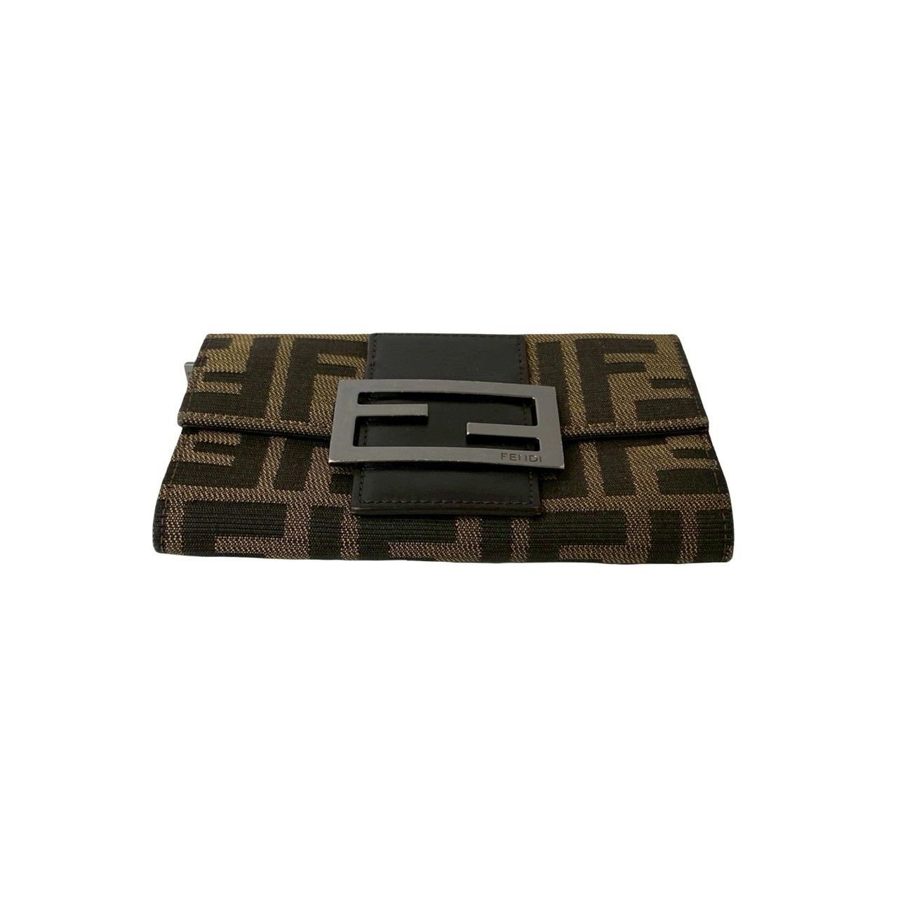 Fendi Fendi Fendi Zucca Canvas Leather Wallet Canvas Short Wallet Size ONE SIZE - 7 Thumbnail