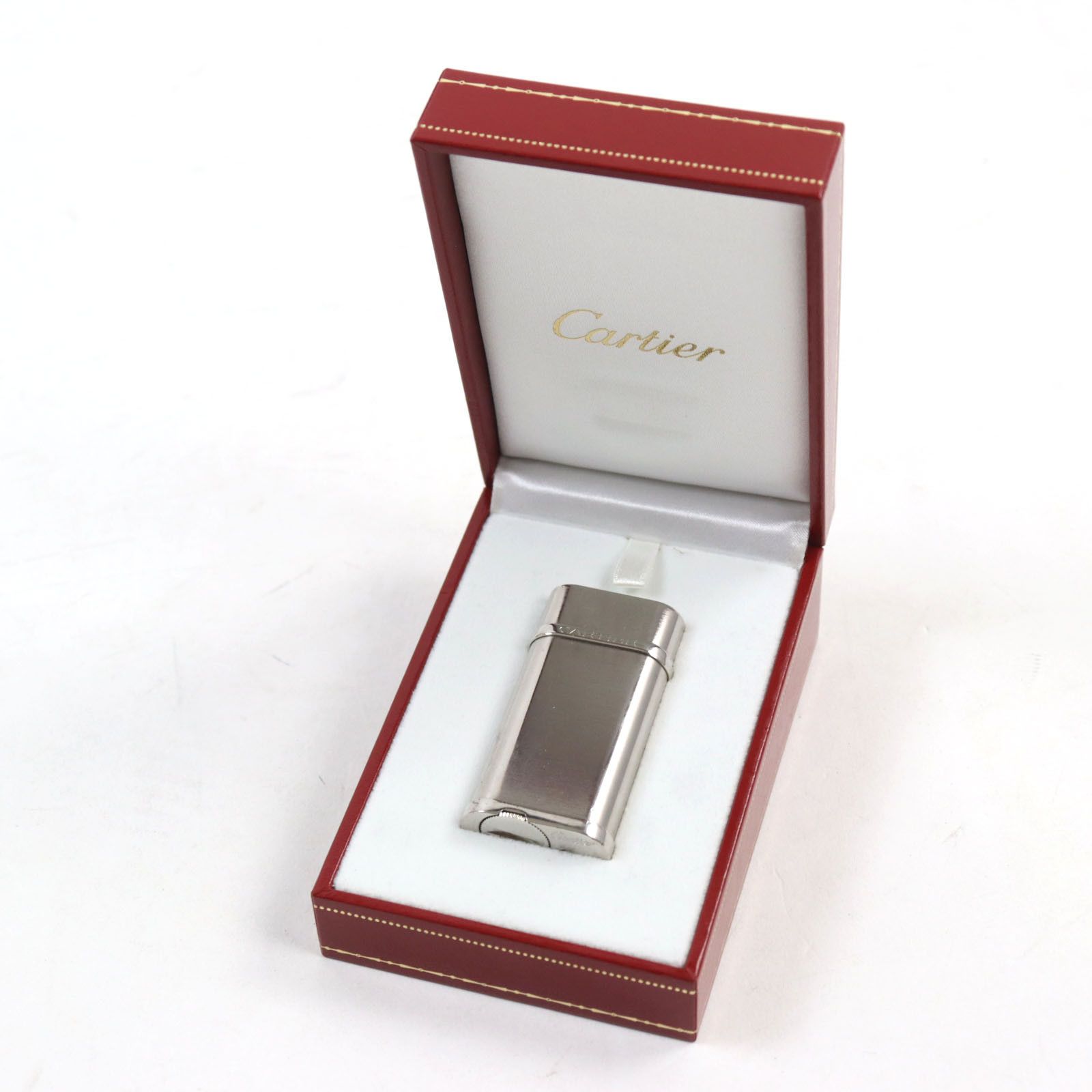 Cartier Cartier Cartier Godron Hairline Logo engraved Silver Lighter Metal Lighter Size ONE SIZE - 2 Thumbnail
