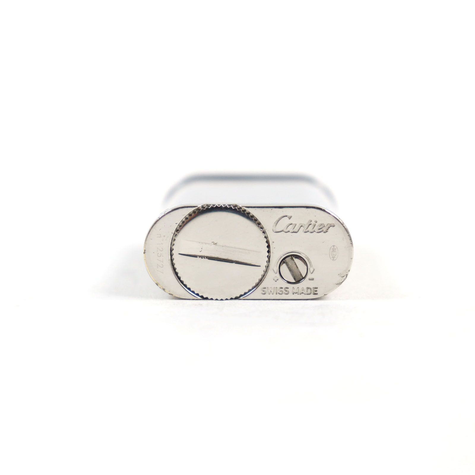 Cartier Cartier Cartier Godron Hairline Logo engraved Silver Lighter Metal Lighter Size ONE SIZE - 5 Thumbnail