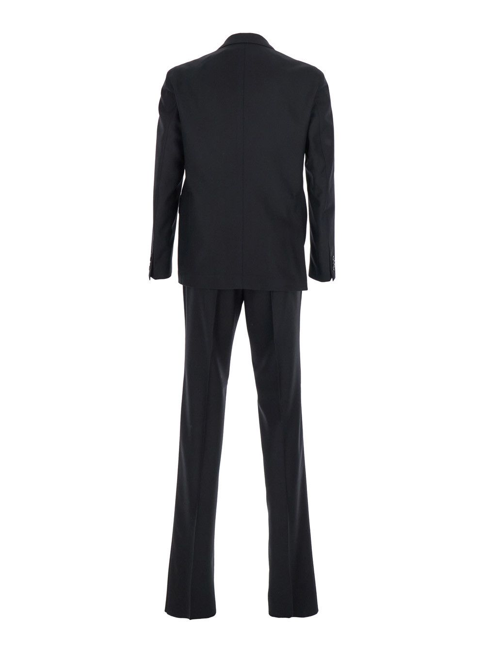 Tagliatore Black Single-Breasted Suit with Peak Revers in Wool Stretch Man Size US L / EU 52-54 / 3 - 2 Thumbnail