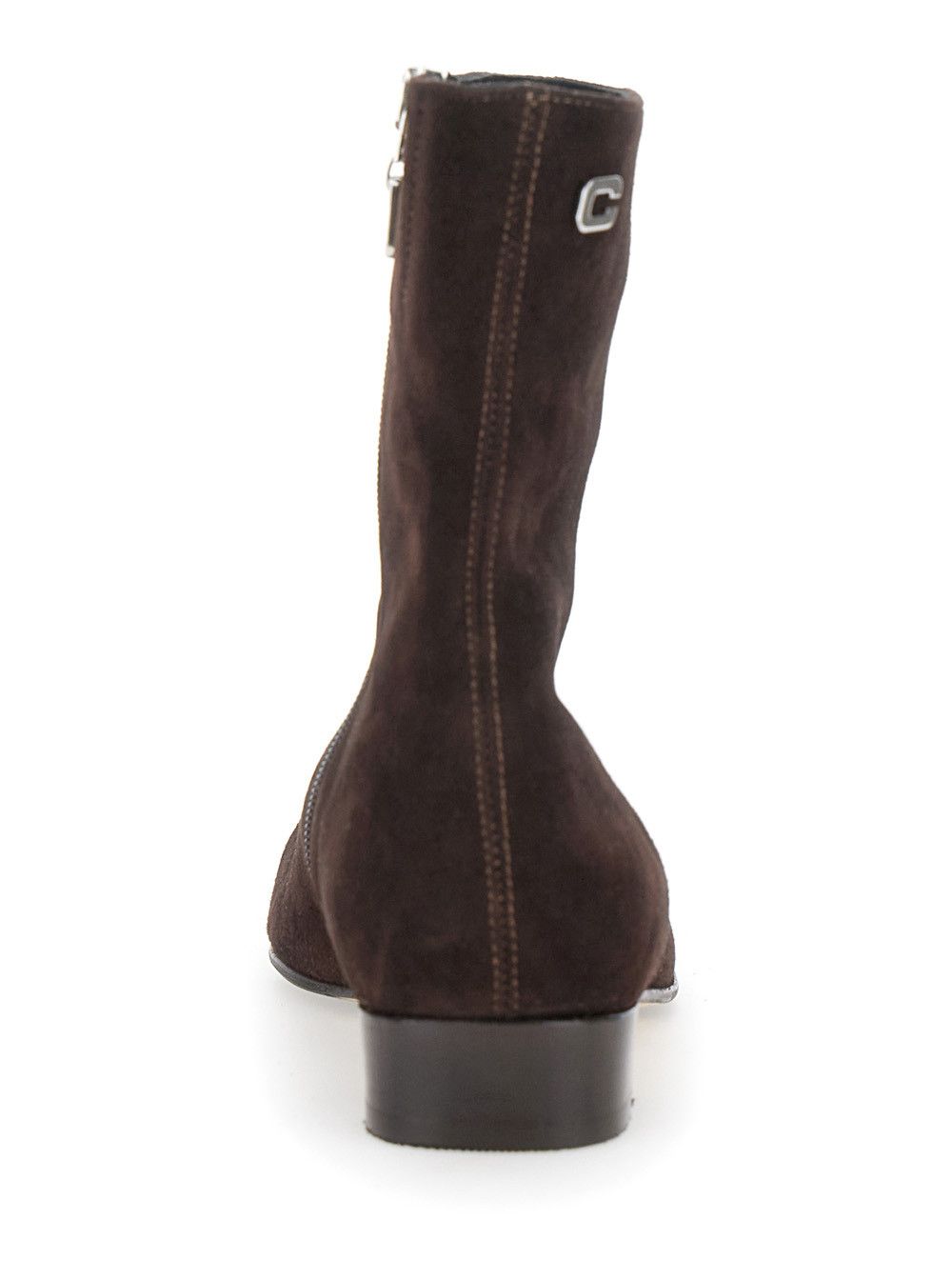 Carel Paris 'Aiglon' Brown Boots with Logo Embroidery on the Side and Zip Closure on the Side in Suede Woman Size US 8.5 / IT 38.5 - 4 Thumbnail
