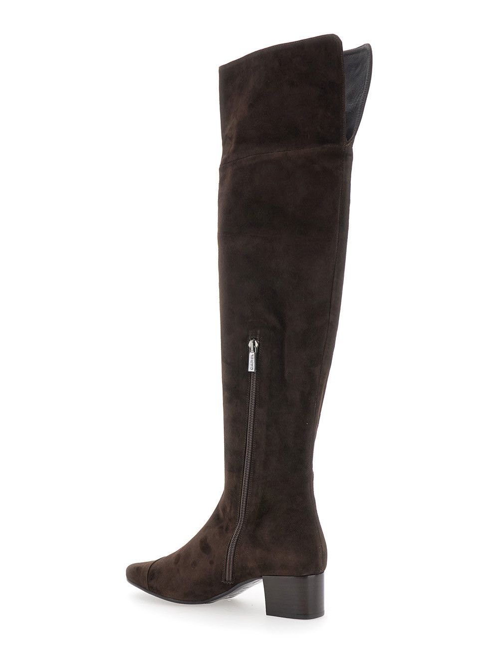 Carel Paris 'Brigitte' Brown Ankle Boots with Side Zip Closure in Suede Woman Size US 8 / IT 38 - 3 Thumbnail