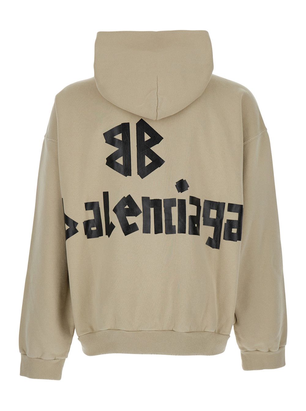 Balenciaga Beige Hoodie with Fixed Hood and Logo Lettering on Front and Rear in Cotton Man Size US S / EU 44-46 / 1 - 2 Thumbnail
