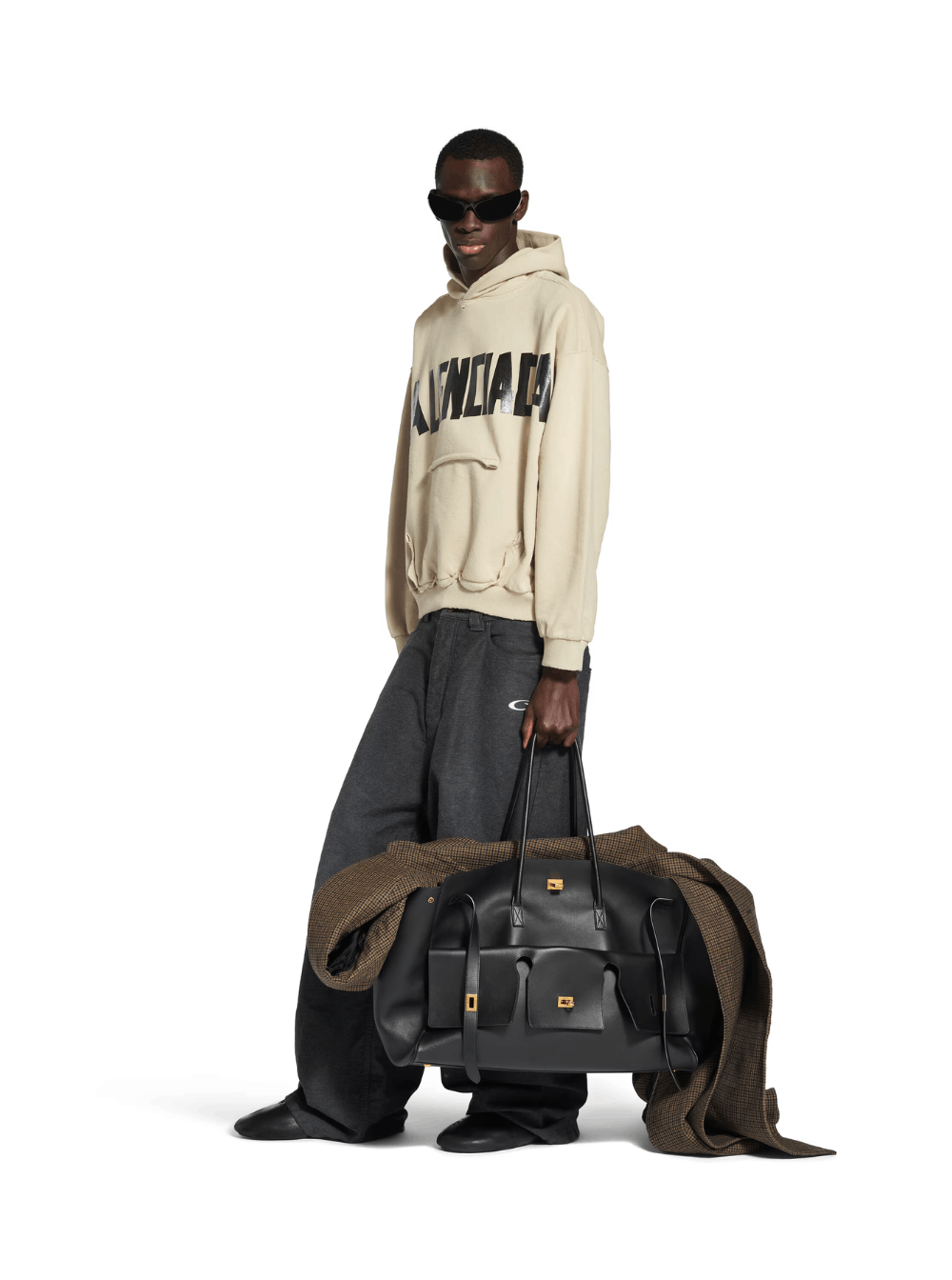 Balenciaga Beige Hoodie with Fixed Hood and Logo Lettering on Front and Rear in Cotton Man Size US S / EU 44-46 / 1 - 4 Thumbnail