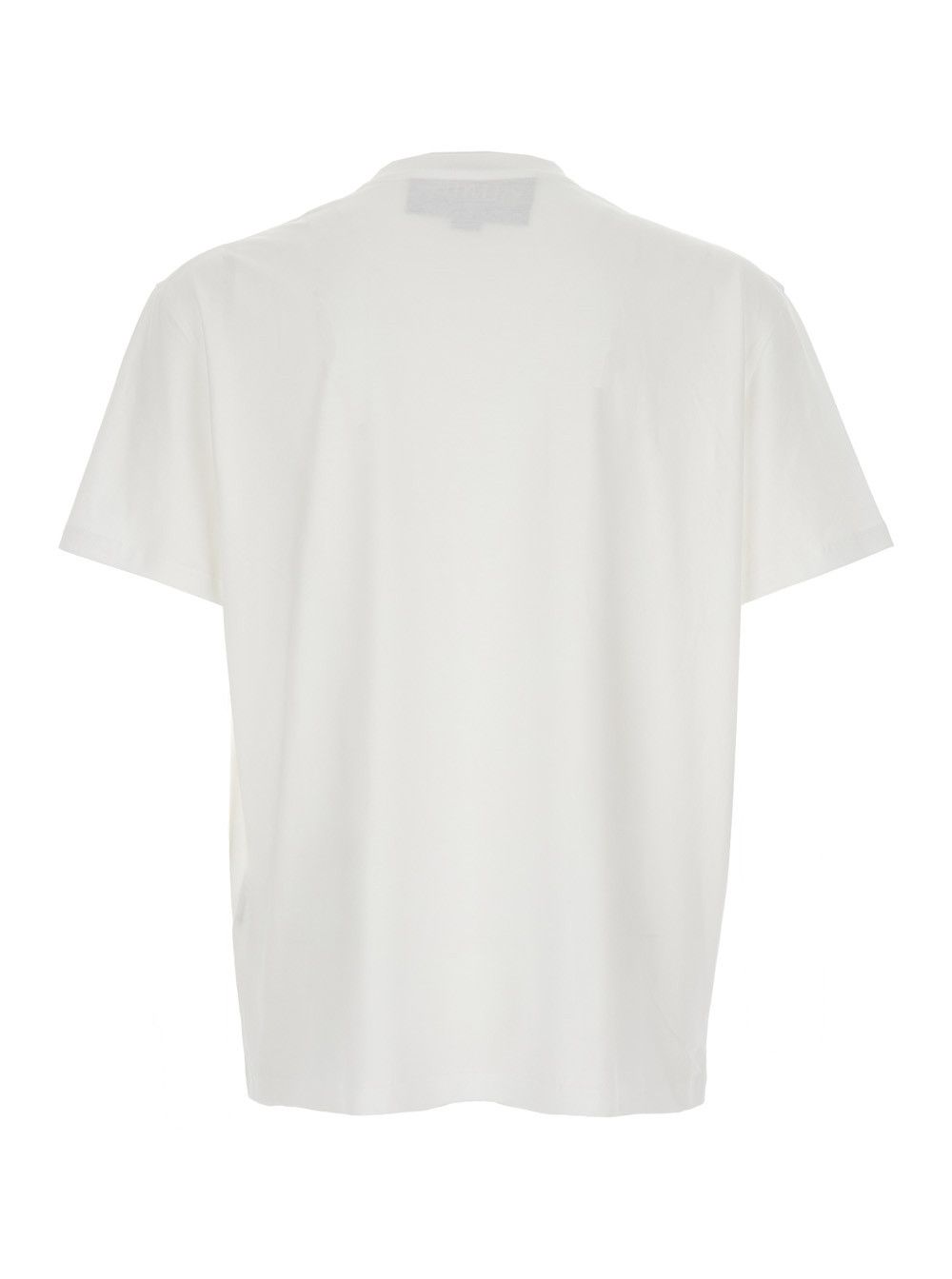 Valentino White Crewneck T-Shirt with VLogo on the Front in Cotton Man Size US M / EU 48-50 / 2 - 2 Thumbnail