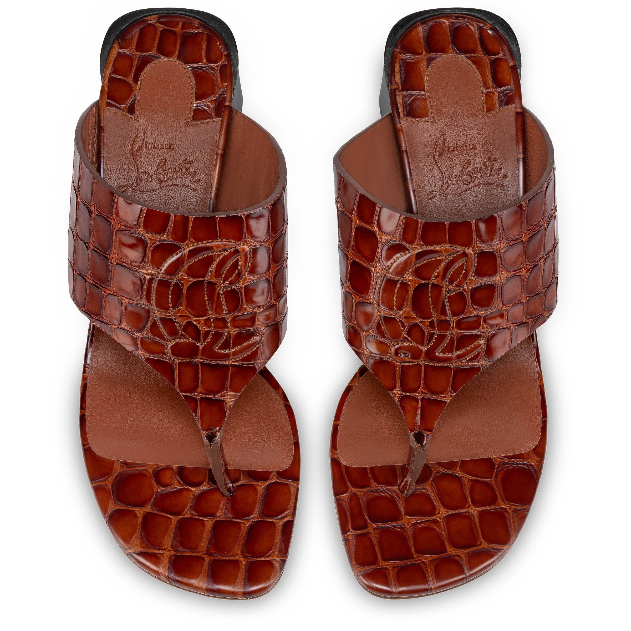 Christian Louboutin cl tongamule brown Size US 5 / IT 35 - 5 Thumbnail