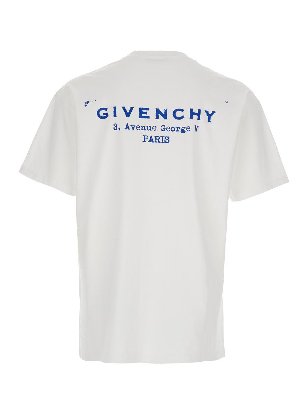 Givenchy White Crewneck T-Shirt with Logo Lettering on the Rear in Cotton Man Size US XL / EU 56 / 4 - 2 Thumbnail