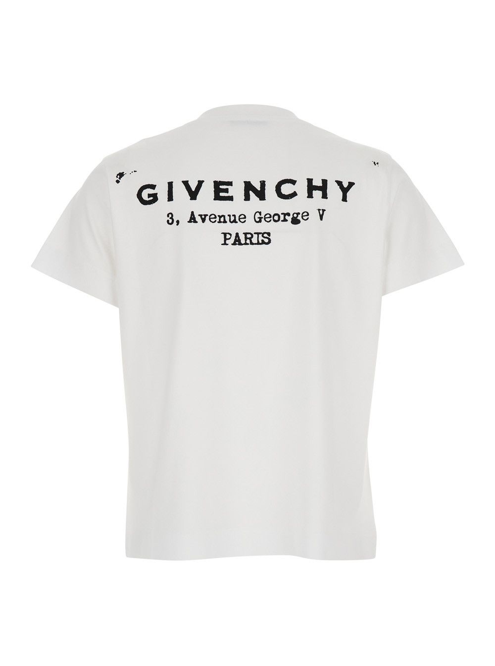 Givenchy White Crewneck T-Shirt with Logo Lettering on Front and Rear in Cotton Woman Size S / US 4 / IT 40 - 2 Thumbnail