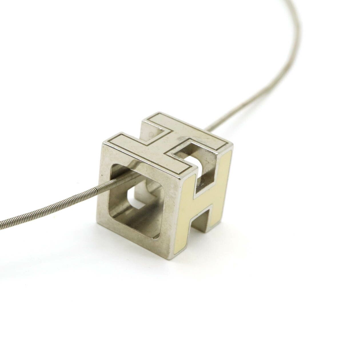 Hermes Hermes Hermes Metal Cage d'H H Cube Necklace Metal Necklace Size ONE SIZE - 4 Thumbnail