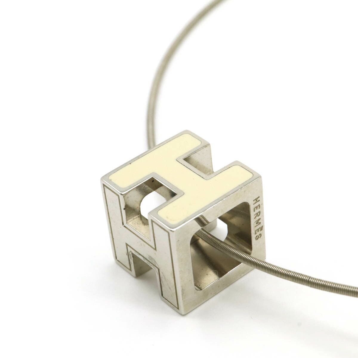 Hermes Hermes Hermes Metal Cage d'H H Cube Necklace Metal Necklace Size ONE SIZE - 3 Thumbnail