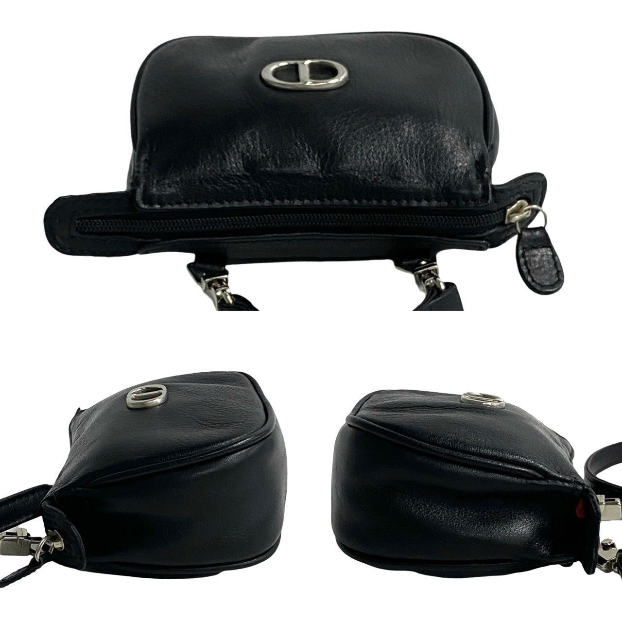 Dior Dior Christian Dior CD Logo Leather Mini Shoulder Bag Leather Shoulder Bag Size ONE SIZE - 6 Thumbnail