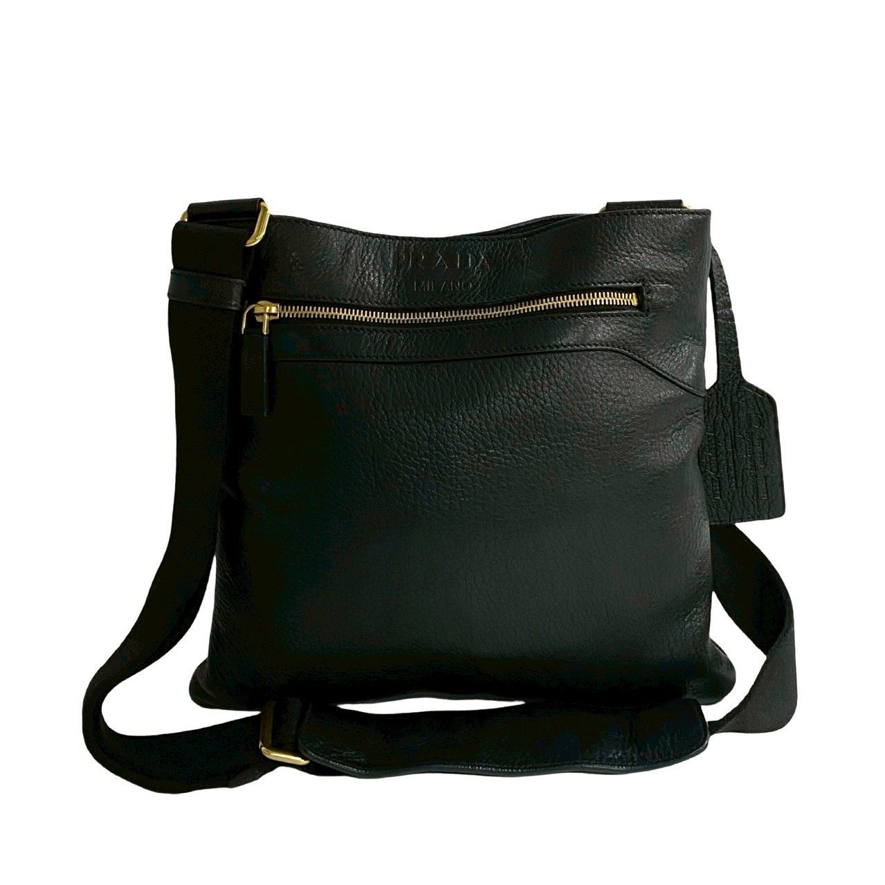 Prada Prada Prada Logo Embossed Leather Shoulder Bag Leather Shoulder Bag DUTY FREE for USA Size ONE SIZE - 2 Thumbnail