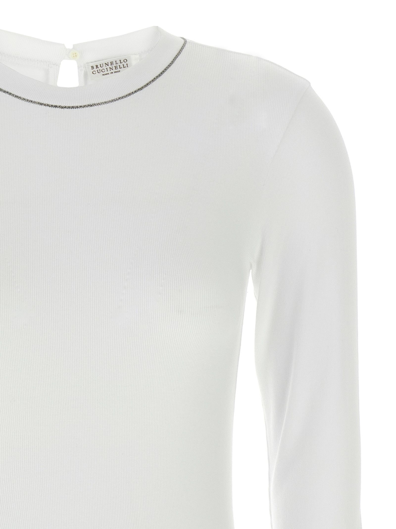 Brunello Cucinelli 'Shiny Collar' T-Shirt Size L / US 10 / IT 46 - 3 Thumbnail
