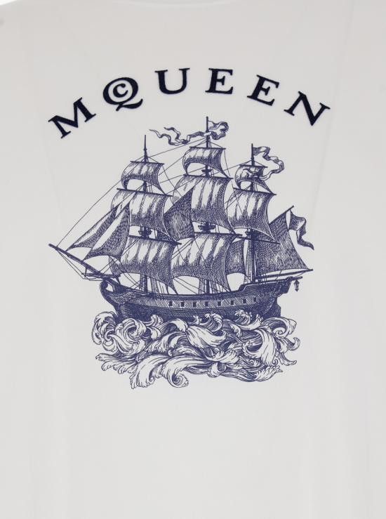 Alexander McQueen ALEXANDER MCQUEEN Men Tops 839224QTADX0930 White Size US M / EU 48-50 / 2 - 2 Thumbnail