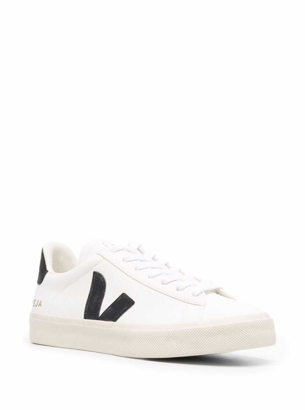 Veja Sneaker 'Campo' with Vegan Leather Logo in White and Black Unisex Size US 11 / IT 41 - 4 Thumbnail