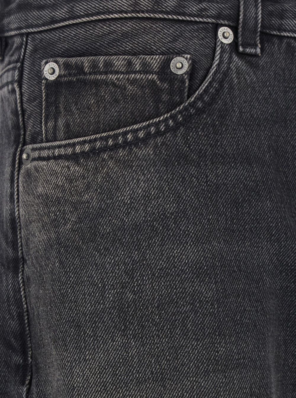 Haikure 'Bethany' Grey Jeans with Logo Patch on the Rear and Wide Leg in Denim Woman Size 24" / US 00 / IT 34 - 3 Thumbnail