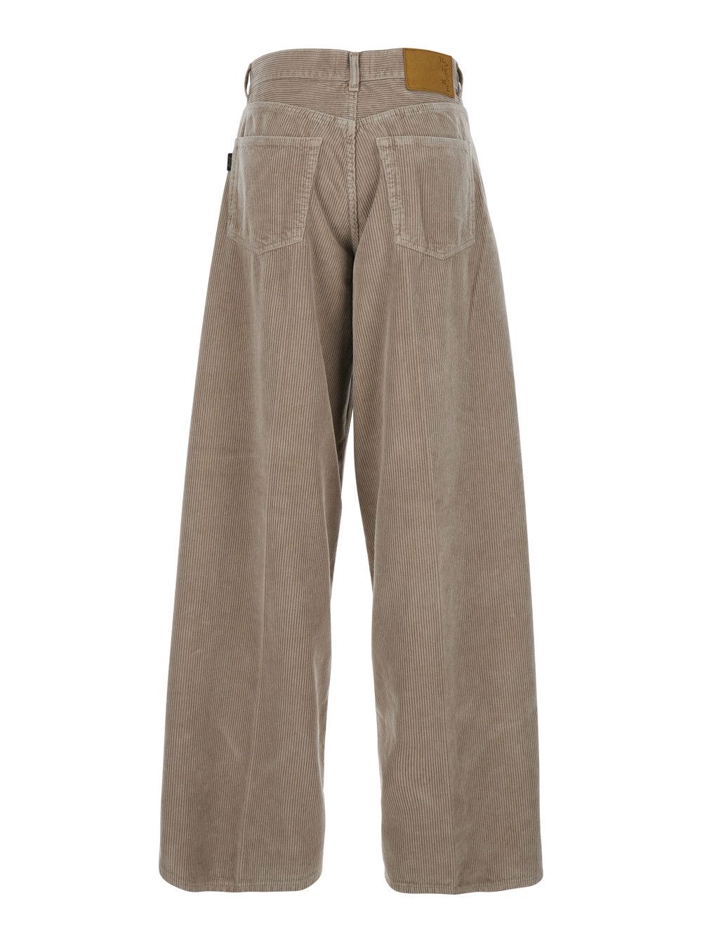 Haikure 'Bethany' Brown Ribbed Knit Pants with Wide Leg in Cotton Woman Size 24" / US 00 / IT 34 - 2 Thumbnail