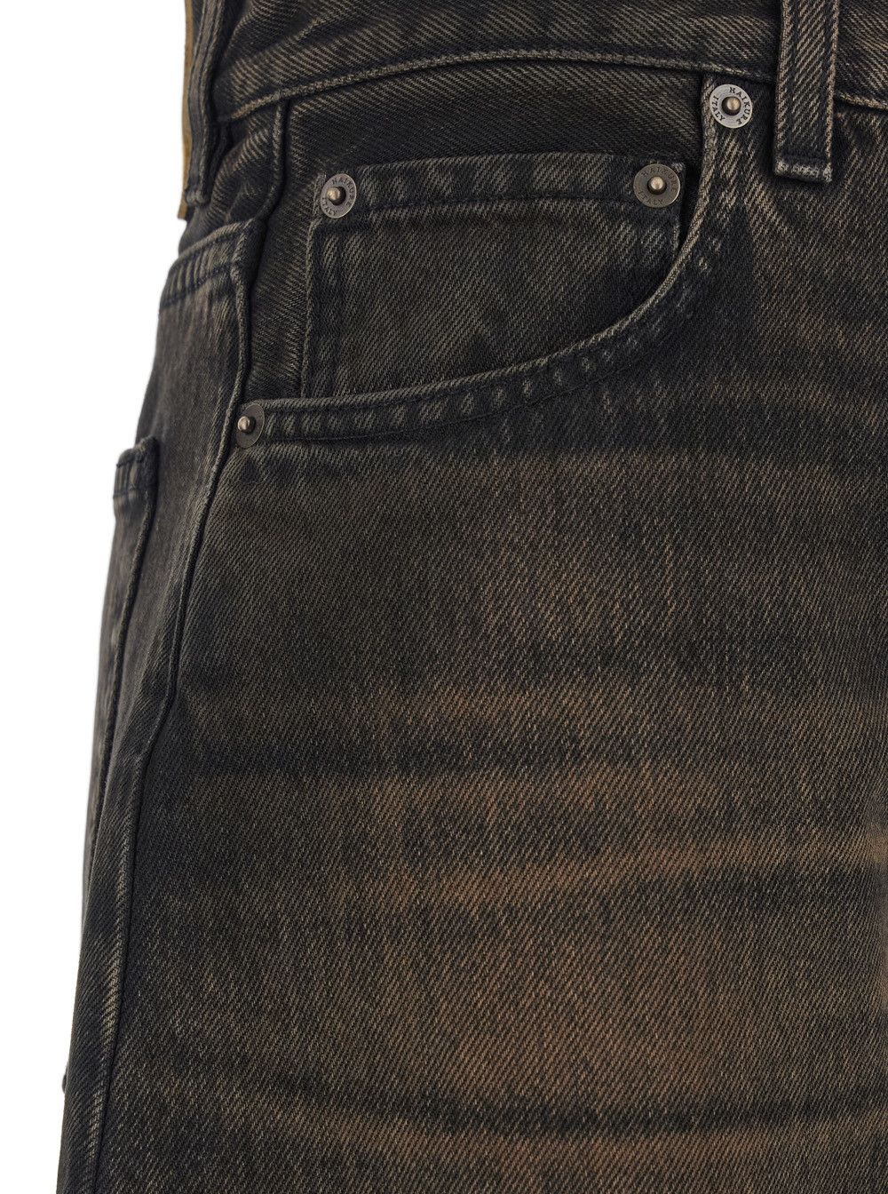 Haikure 'Bibi' Brown Jeans with Logo Patch on the Rear and Tapered Leg in Denim Woman Size 26" / US 2 / IT 38 - 3 Thumbnail