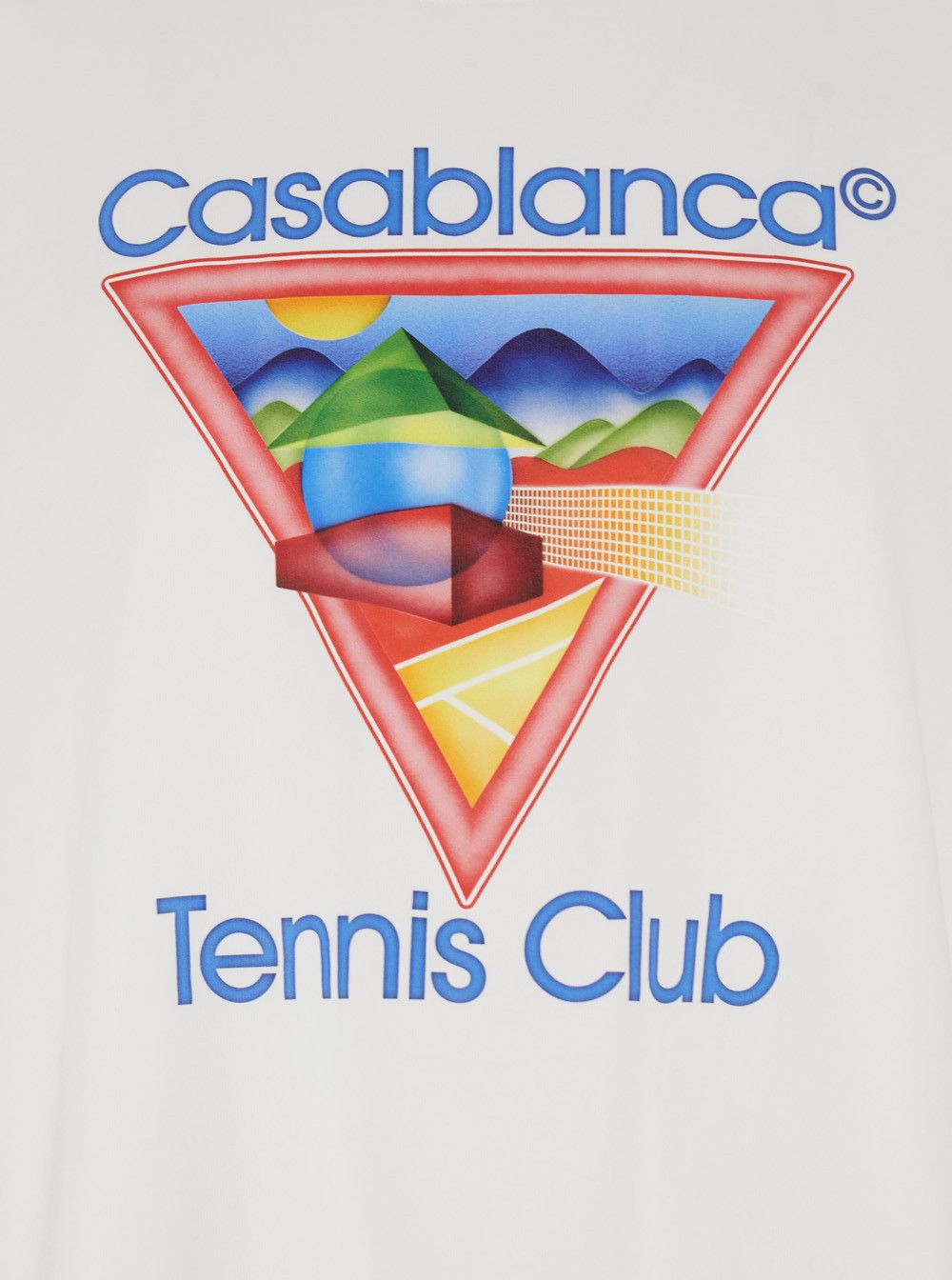 Casablanca White Crewneck T-Shirt with Logo on the Front in Cotton Man Size US S / EU 44-46 / 1 - 3 Thumbnail