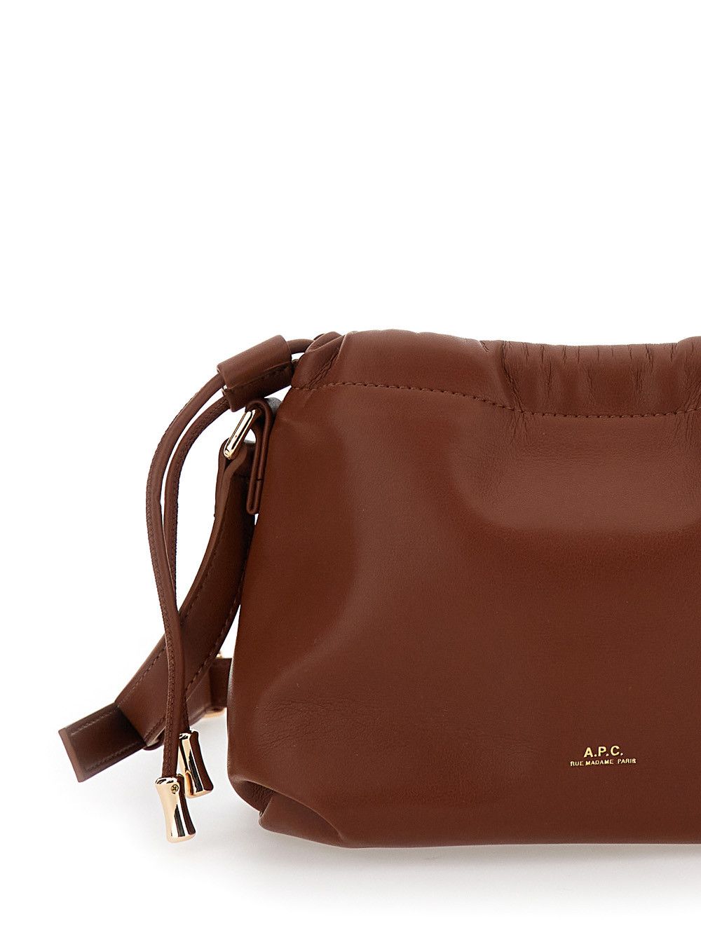 A.P.C. Ninon Mini Crossbody Bag with Engraved Logo on the Front and Adjustable Ecoleather Strap Brown Women Size ONE SIZE - 5 Thumbnail