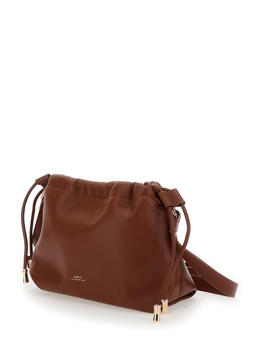 A.P.C. Ninon Mini Crossbody Bag with Engraved Logo on the Front and Adjustable Ecoleather Strap Brown Women Size ONE SIZE - 2 Thumbnail