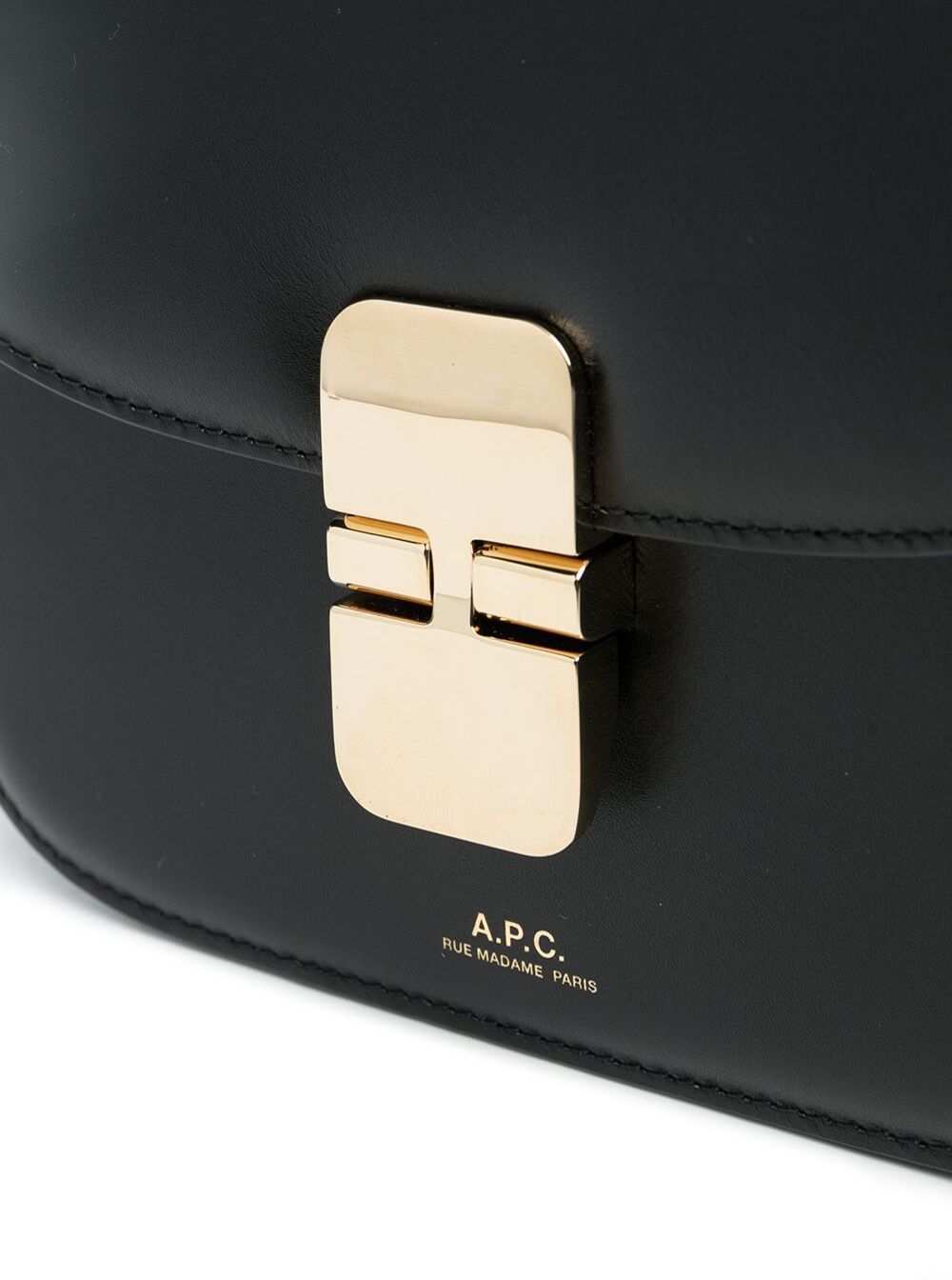 A.P.C. 'Grace' Black Mini Crossbody Bag with Adjustable Strap and Logo Lettering Imprinted on the Front in Leather for Women Size ONE SIZE - 3 Thumbnail