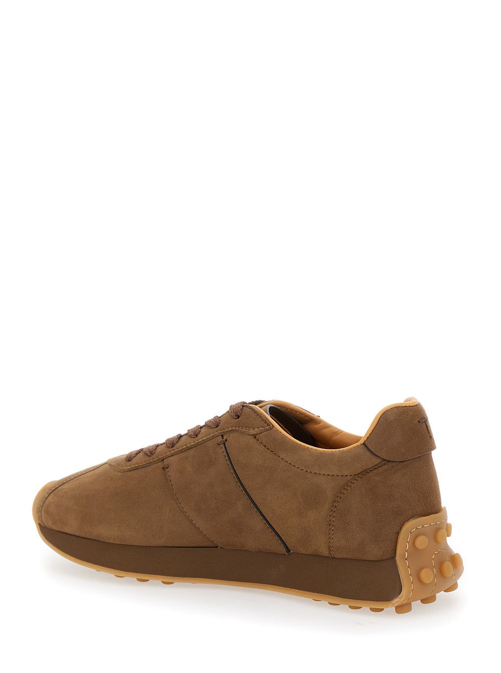 Tod's Brown Low Top Sneakers with Cleat Details on Heel and Sole in Leather Woman Size US 11 / IT 41 - 3 Thumbnail