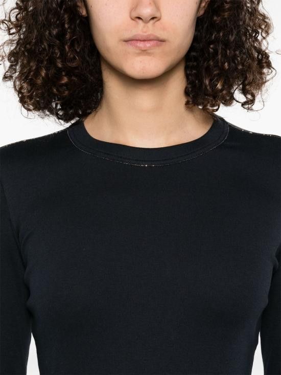 Fabiana Filippi FABIANA FILIPPI Women Sweater JED265F153 L1805146 Blue Size M / US 6-8 / IT 42-44 - 2 Thumbnail