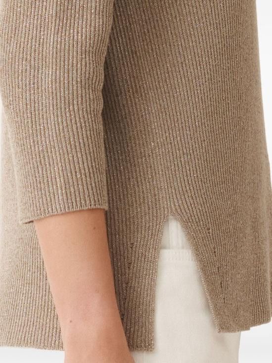 Fabiana Filippi FABIANA FILIPPI Women Sweater MAD275F494 L4528195 Brown Size M / US 6-8 / IT 42-44 - 2 Thumbnail