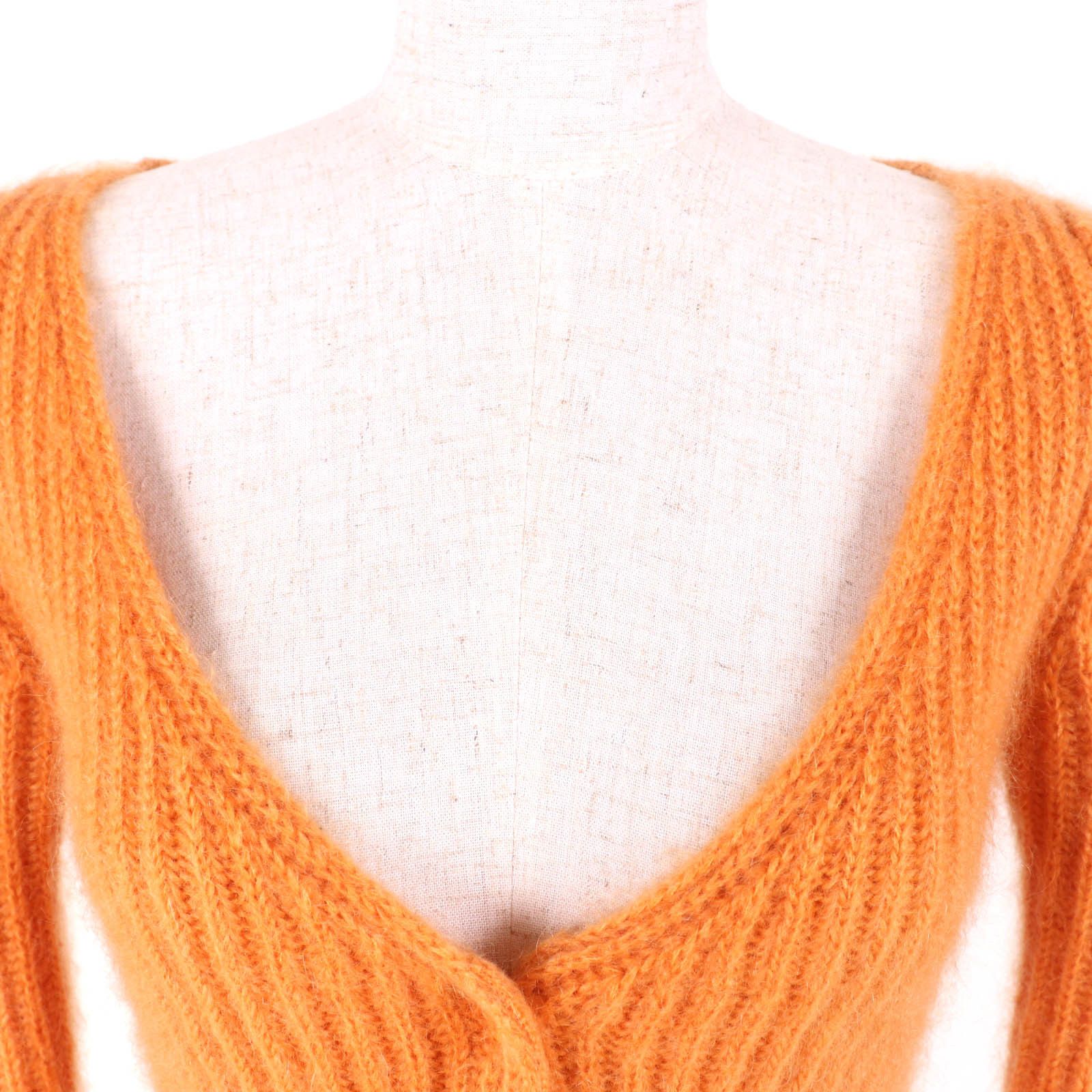 Celine Celine Celine Cropped V-neck Mohair Cardigan Others Tops 2A38T377N DUTY FREE for USA Size ONE SIZE - 4 Thumbnail