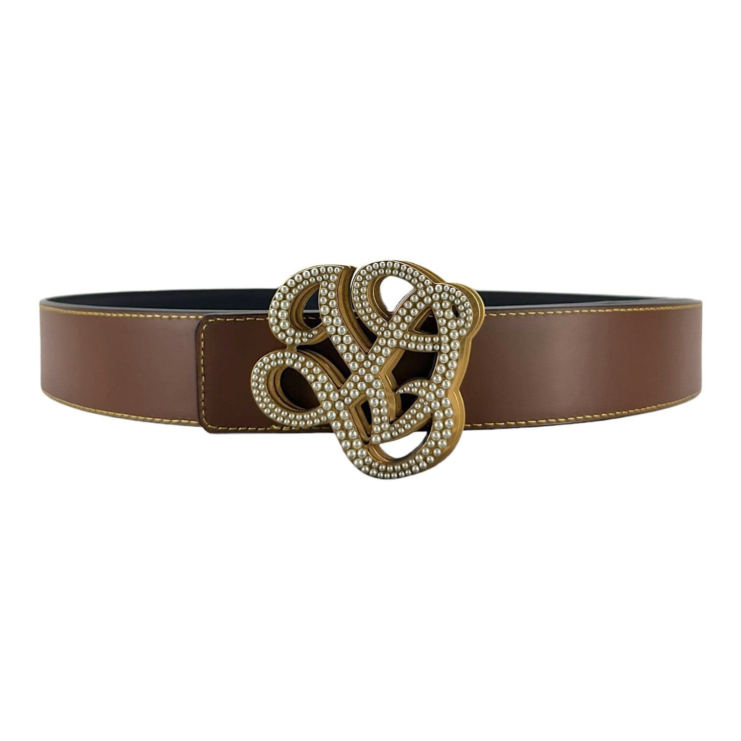 Pre-owned Louis Vuitton Lv Dynasty 40mm Reversible Belt Black Brown