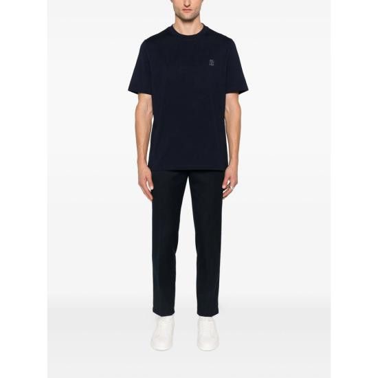 Brunello Cucinelli BRUNELLO CUCINELLI Men T-Shirts M0B138440 CD325 BLUE Size US M / EU 48-50 / 2 - 2 Thumbnail