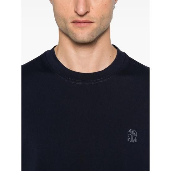 Brunello Cucinelli BRUNELLO CUCINELLI Men T-Shirts M0B138440 CD325 BLUE Size US M / EU 48-50 / 2 - 3 Thumbnail