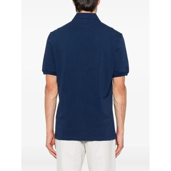 Brunello Cucinelli BRUNELLO CUCINELLI Men Polo Shirts ME8548770 CFL46 BLUE Size US XXL / EU 58 / 5 - 4 Thumbnail