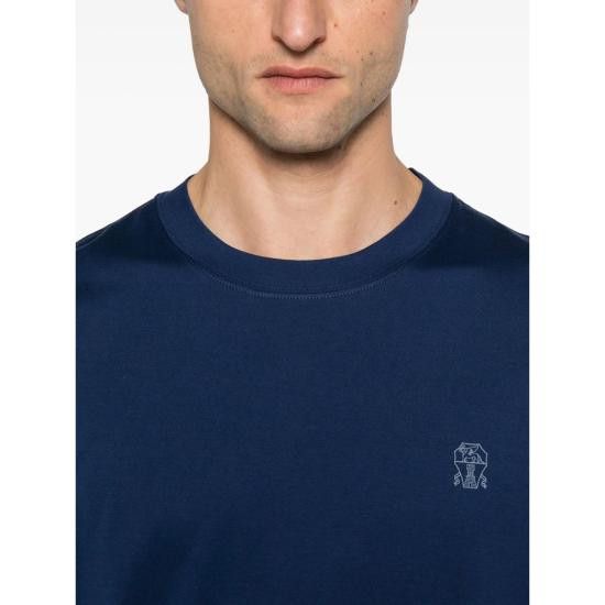 Brunello Cucinelli BRUNELLO CUCINELLI Men T-Shirts M0B138440 CFL46 BLUE Size US L / EU 52-54 / 3 - 2 Thumbnail