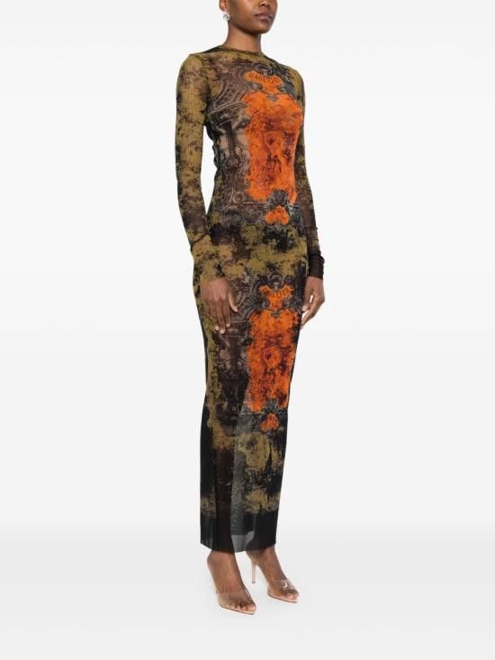Jean Paul Gaultier JEAN PAUL GAULTIER Women Mid Skirts 2503WDR023 M006P004115 Orange Size XS / US 0-2 / IT 36-38 - 3 Thumbnail