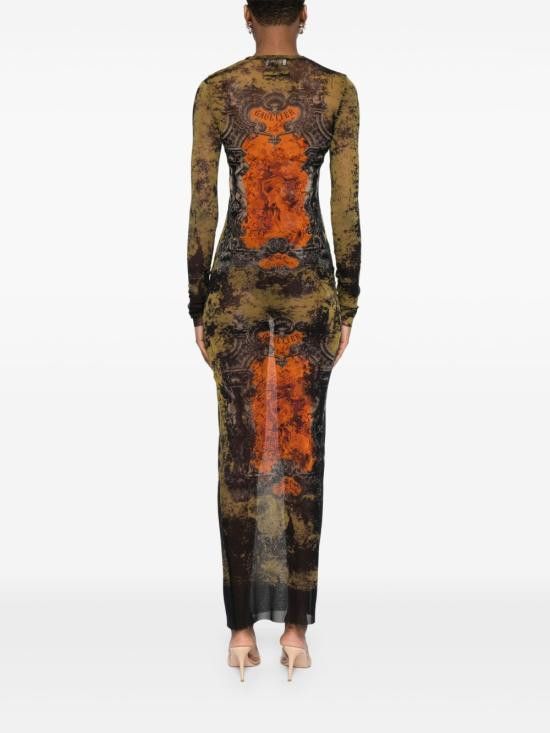 Jean Paul Gaultier JEAN PAUL GAULTIER Women Mid Skirts 2503WDR023 M006P004115 Orange Size XS / US 0-2 / IT 36-38 - 2 Thumbnail