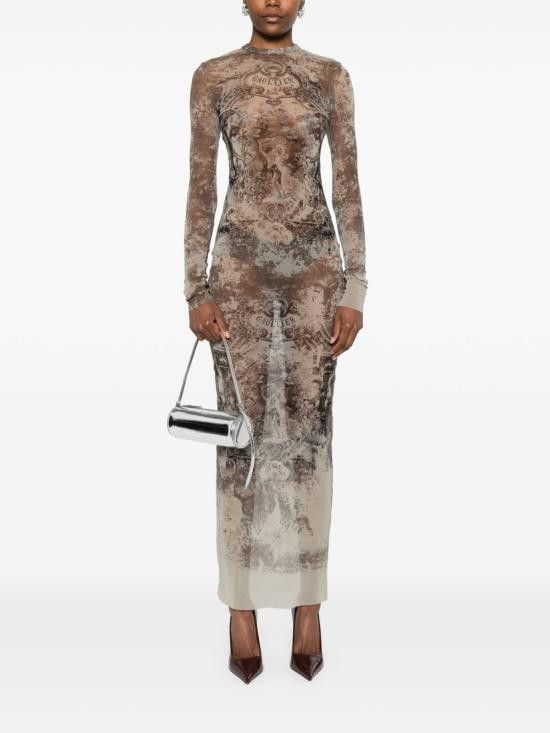 Jean Paul Gaultier JEAN PAUL GAULTIER Women Mid Skirts 2503WDR023 M006P6965 Beige Size M / US 6-8 / IT 42-44 - 5 Thumbnail